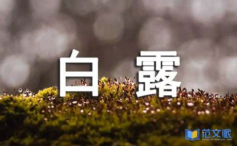 白露祝福语