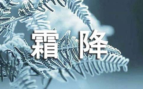 霜降问候语22句